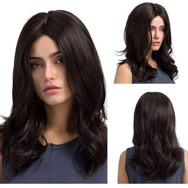 New Full Head Wig, Natural Colors: Black and Golden