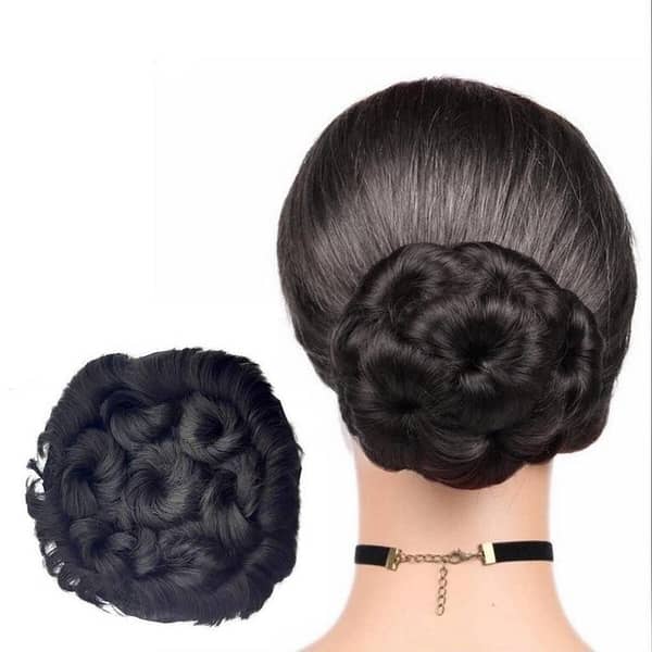 Curly Chignon Hair Clip-In for Women, 7-Star Synthetic Chignon