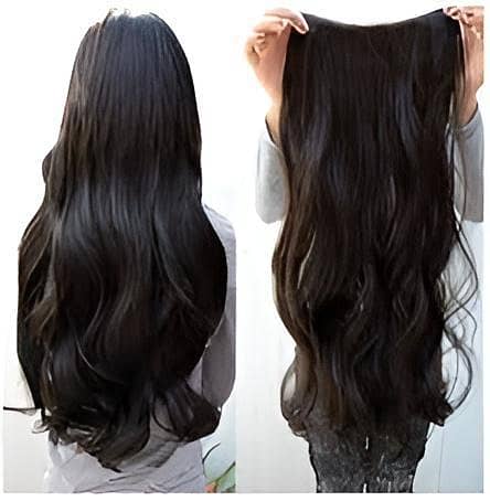Full Long Wavy Hair Extension for Women & Girls – Natural Black