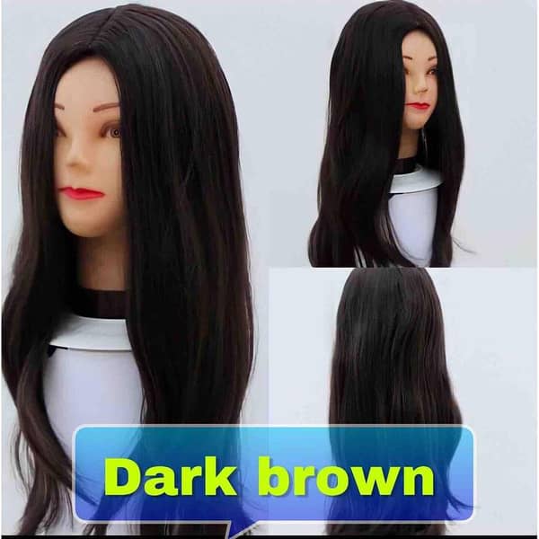 Full head wig for baby girls – dark brown