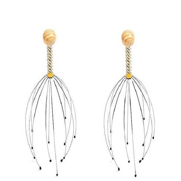 Pack of 2 Stainless Steel Head Relaxing Massagers – Silver