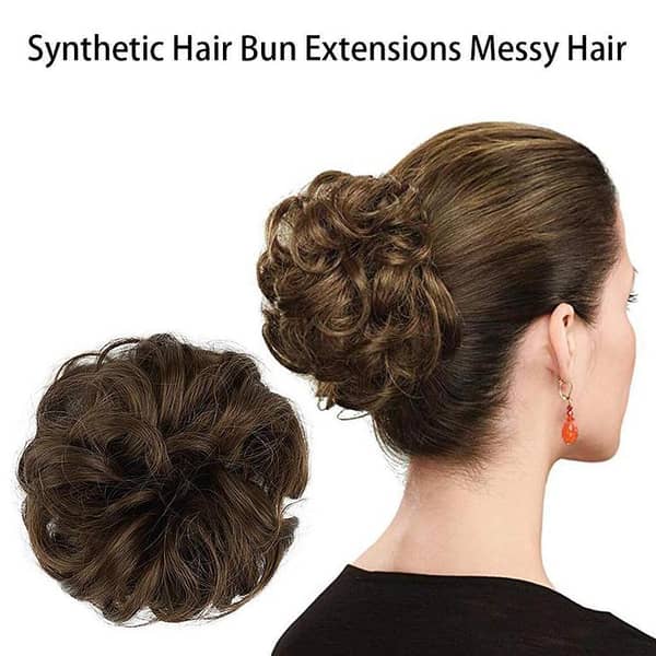 New Arrival: Synthetic Bun Extensions with Messy Scrunchies for Women and Girls