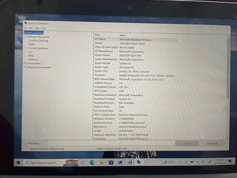 Microsoft surface Go 0