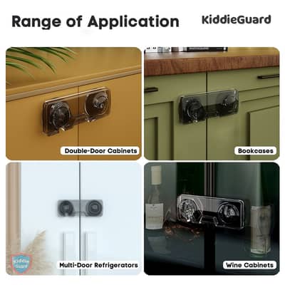 safety lock -  door lock - drawer lock - safety glass door