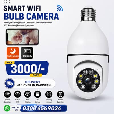 WiFi PTZ bulb Camera v380 ip security cameras Cctv Security Cameras