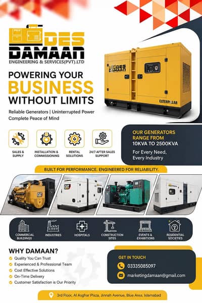 Diesel generators for sale and rent | 10KVA -2200KVA |