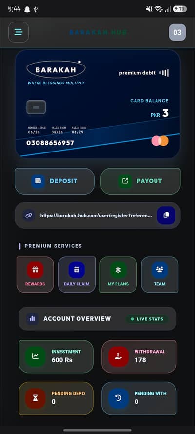Very good app for earning low invest high profit i also get profit