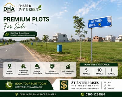 Luxury 5 Marla Plot for Sale in DHA Phase 8 IVY Green | Smart Investment with High Growth Potential