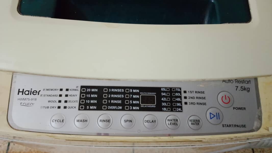 haier touch machine 0