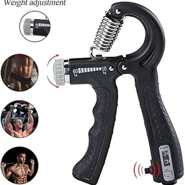 Adjustable Hand Grip Power Exerciser with Counter for Forearm and Wrist Strength