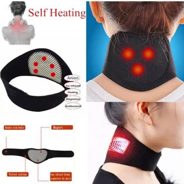 Neck Belt Tourmaline Self-Heating Magnetic Therapy Neck Wrap for Cervical Relief