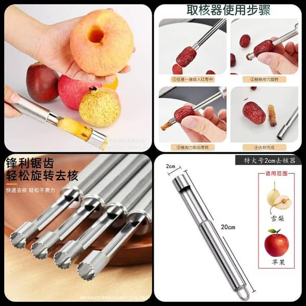 Stainless Steel Fruit Seeds Remover ( Approx 8inches )