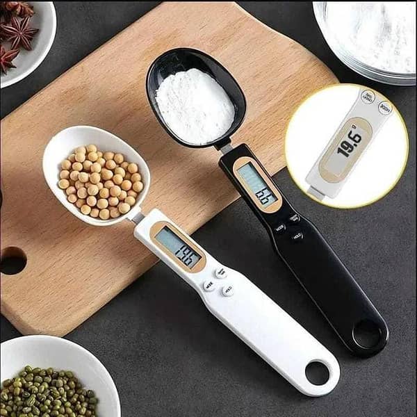 Digital Spoon Scale | Digital Measuring Spoon Scale 0.1g Accurate | Digital Kitchen Spoon Scale with LCD Display 0.1-500g | Electronic Food Weight Measuring Spoon | Kitchen Food Coffee Spice Weight Scale | Digital Spoon Scale for Baking, Spices & Coffee