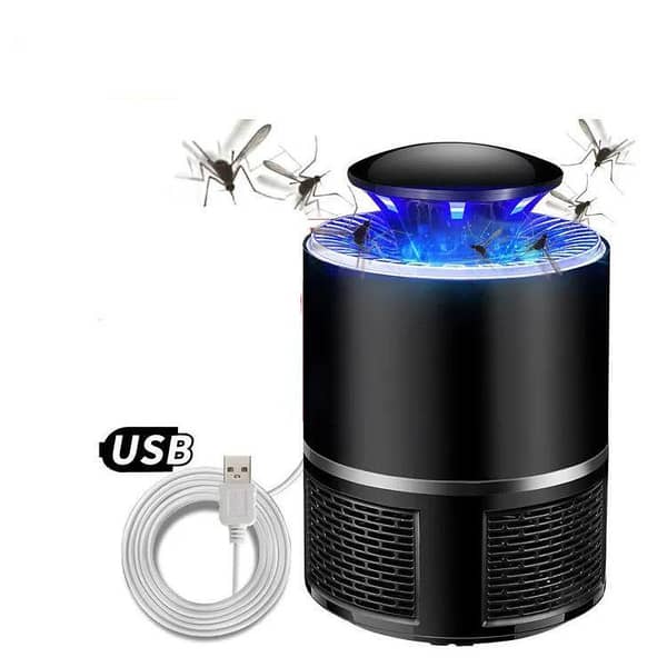 EXORT Electric Mosquito Trap with Blue Light, USB Power, and Safe Suction Fan (No Zapper) - Child Safe