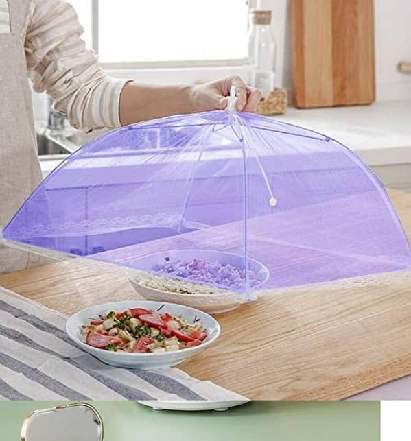 Foldable Mesh Food Cover Tent Pop Up Kitchen Food Protector Net Cover for Fruits Meals Outdoor Dining Anti Fly Food Cover