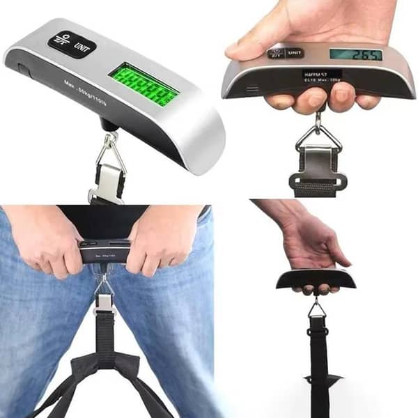 Portable Digital Luggage Scale 50kg / 110lb – LCD Display Hanging Baggage Weighing Machine for Travel Bags & Suitcases