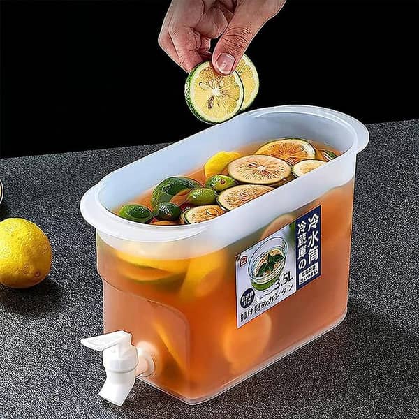 FRAKIN Cold Kettle with Faucet Refrigerator Fruit Teapot Summer Household Lemonade Bottle Large Capacity Ice Water Cool Bucket