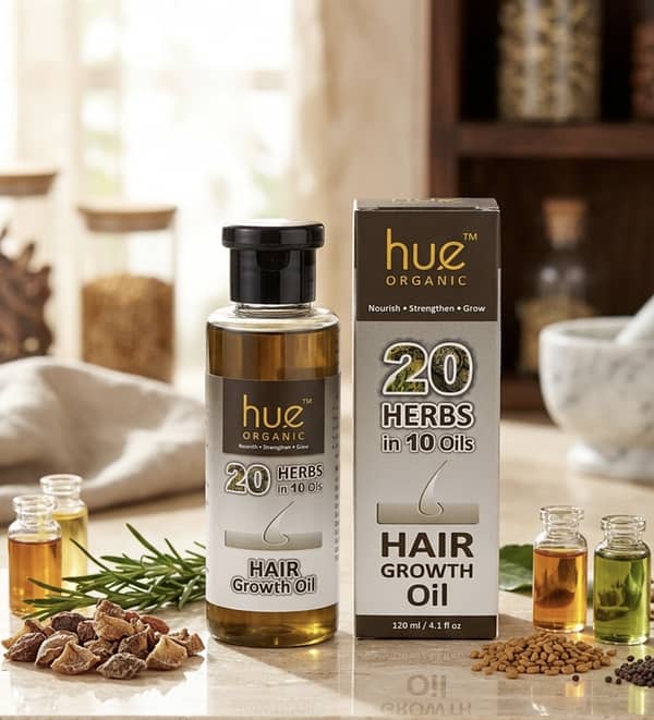 Hue Organic Hair Growth Oil & Serum: Nourishing Hair Care Formula for Healthy-Looking Hair