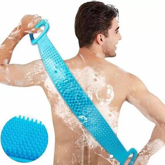 Silicone Bath Body Brush by [Brand/Model], Exfoliating Back Scrubber, Long-Handle, Easy to Clean and Eco Friendly