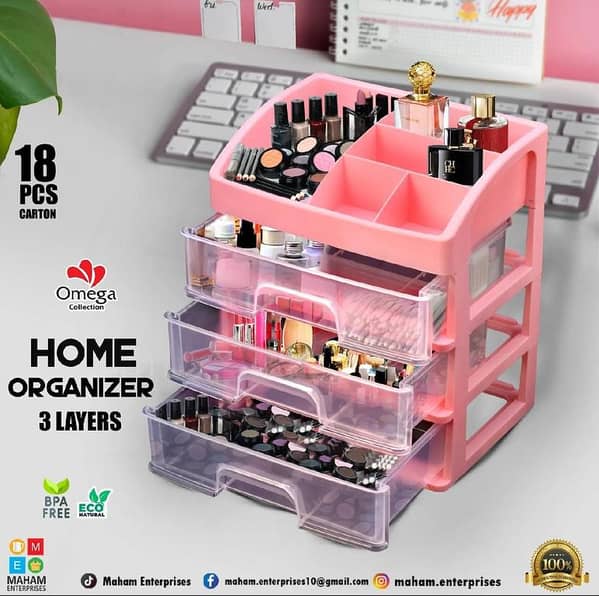 Draw Organizer, Home Organizer 3-Layer (Size: 29 x 25 x 19 cm)