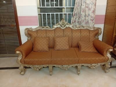 Royal Chinioti Solid Sheesham Wood Sofa Set (15-Seater)+ 5 Tables