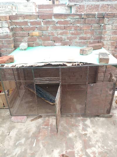 big heavy iron wire cage