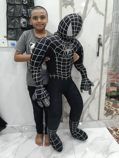 Black spiderman like new/ size 4.5 feet/stuffed toy/birthday gift