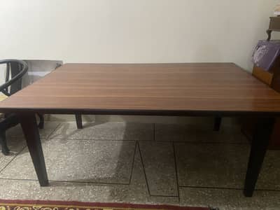 6 Seater Dining Table | Wooden Finish | Table Only