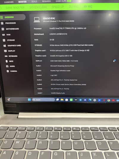  Lenovo intel core i7 Gaming Laptop | 24GB RAM | GTX 1050 Ti