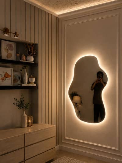 fancy mirror with light