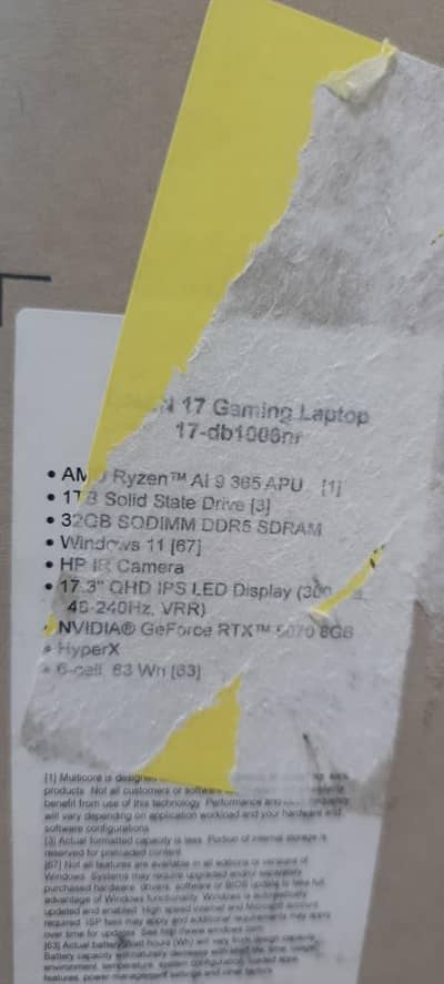 HP OMEN 17-DB1006nr 17.3"