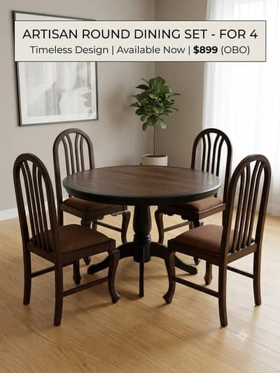 Dinning table With 4 comfortable Cushion Chair