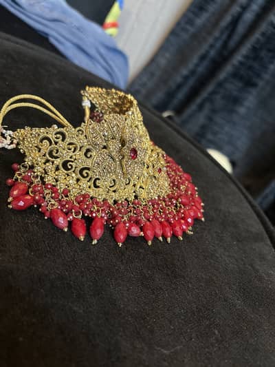 Heavy Bridal Jewellery Set | Red & Golden | Wedding Jewellery