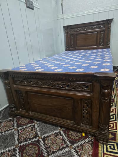 single bed with  side table
