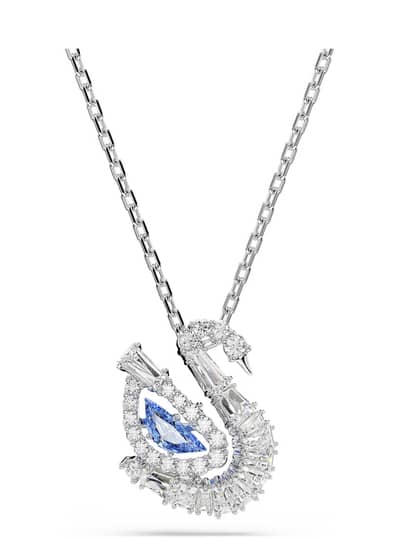 Swan pendant Mixed cuts, Swan, Blue