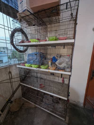 4- Compartment premium Bird/Pet cage- Good condition