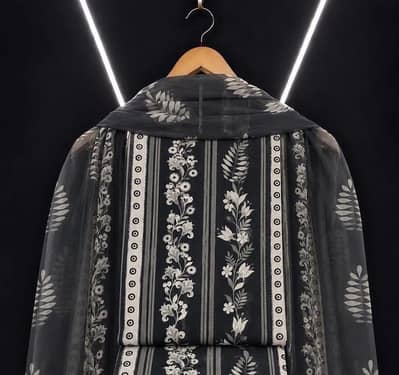 brandnew black white digital printlawn 3pc. cod available
