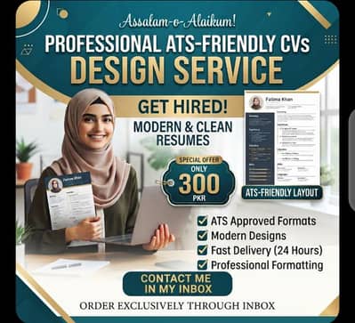 Professional ATS CV & Resume Design | 300 PKR 