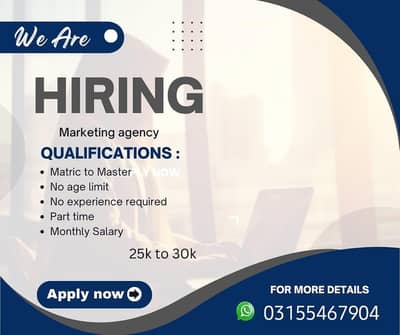 part time, full time or home based Job