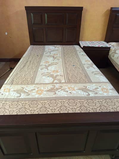 Single Wooden Bed