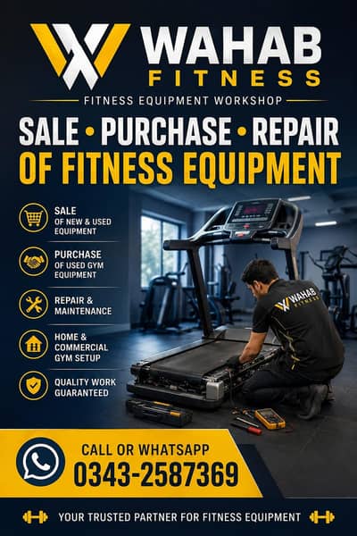 Wahab fitness Treadmill Repair fb Area branch