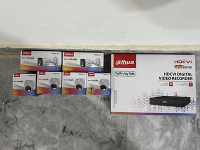 Complete Dahua 2MP CCTV Camera System (6 Cameras + DVR+1TBHDD + 24" LG