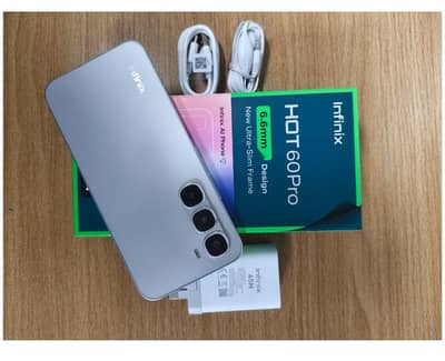 Infinix Hot 60 Pro 8+8 16 128 Display Finger 11month Warranty