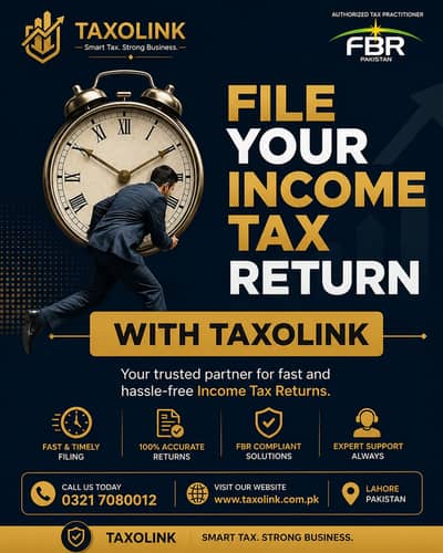 Income Tax Return, Tax Consultant, FBR, Tax Filer,NTN,SECP,PVT LTD reg