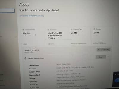 Dell i5 5th gen 8gb Ram