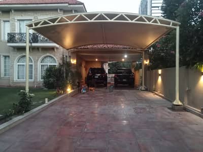 Car parking shades in Pakistan/ Pvc fabric shade/ Rolling shed / Porch