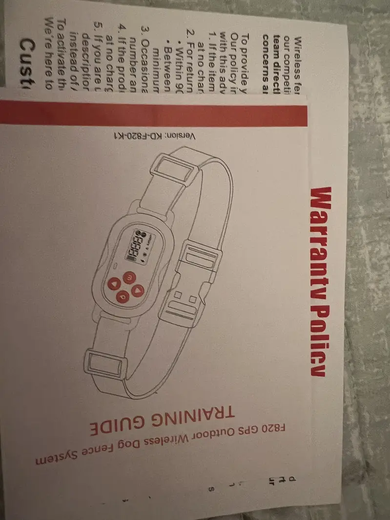 Wireless GPS Dog Fence F820 | Safety Collar | Like New — photo 3