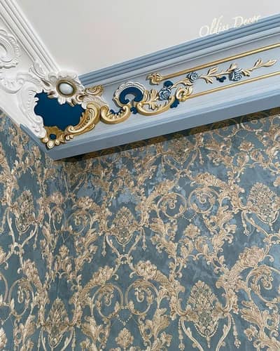 Painting on Ceiling ( Different Flowers and Bails).