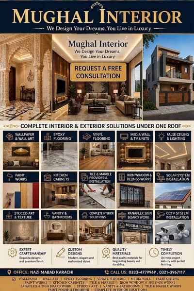 Mughal interior works karachi