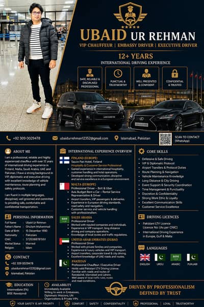 Luxury Driver/Embassy Driver